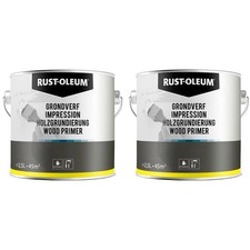 2x Rust-Oleum Grey Wood Primer 750ml