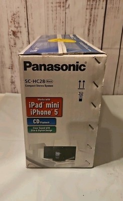 New Panasonic SC-HC28 Slim Compact Stereo System/ CD-R/RW Playback