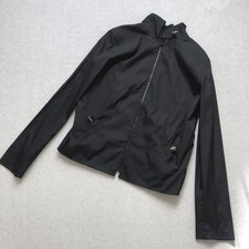 FENDI JEANS Nylon Blouson Jacket 44 Black Width 20.47" Length 24.40" Auth Women