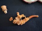 Fine Carved Antique Meerschaum Pipe Figural Deer with Case — photo 4
