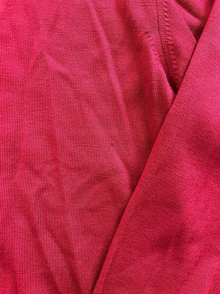 Brioni Red/Maroon Wool Long Sleeve Polo Sweater Jumper Men's Size Medium - Image 4 of 4