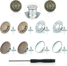 Jean Buttons for Loose Jeans, Adjustable Tightener Button for Jeans Pants to Mak