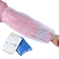 DJDXIZJEK Disposable Arm Sleeves Covers 100 40cm/15.7in 20cm/7.9in, Clear