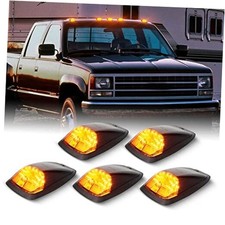 LED Cab Roof Marker Lights Top Clearance Running Lights Smoked Len Amber LED