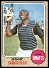 1968 Topps Manny Sanguillen #251 RC Pittsburgh Pirates - Poor
