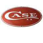 Vintage Case xx Knives Sign - Porcelain Advertisement Gas Pump Station Sign