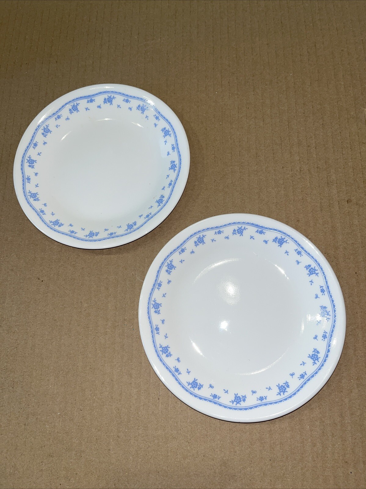 Lot Of 2 Corelle Corning Morning Blue Flowers Dessert Bread Plates 6¾”
