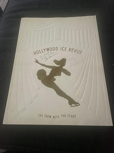 Vintage Hollywood Ice Revue 1953 Program Signed 10+ Skaters/Actors Kirby Scott