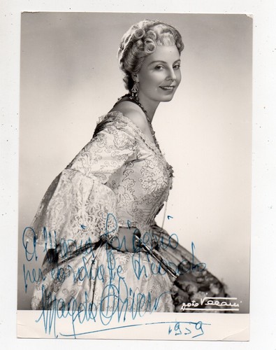 MAGDA OLIVERO - Soprano - Photo and signed dedication - Teatro alla Scala - Year 1959 - Picture 1 of 2