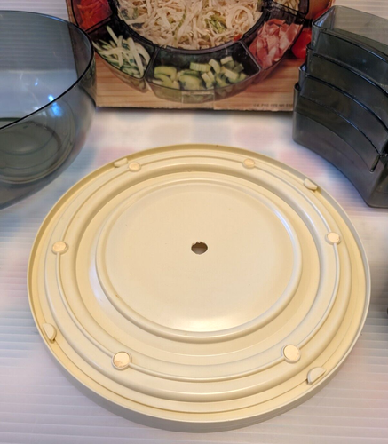 Vintage Interpur Hong Kong 9-Piece Acrylic Lazy Susan Salad Bowl Serving Set - Picture 6 of 9