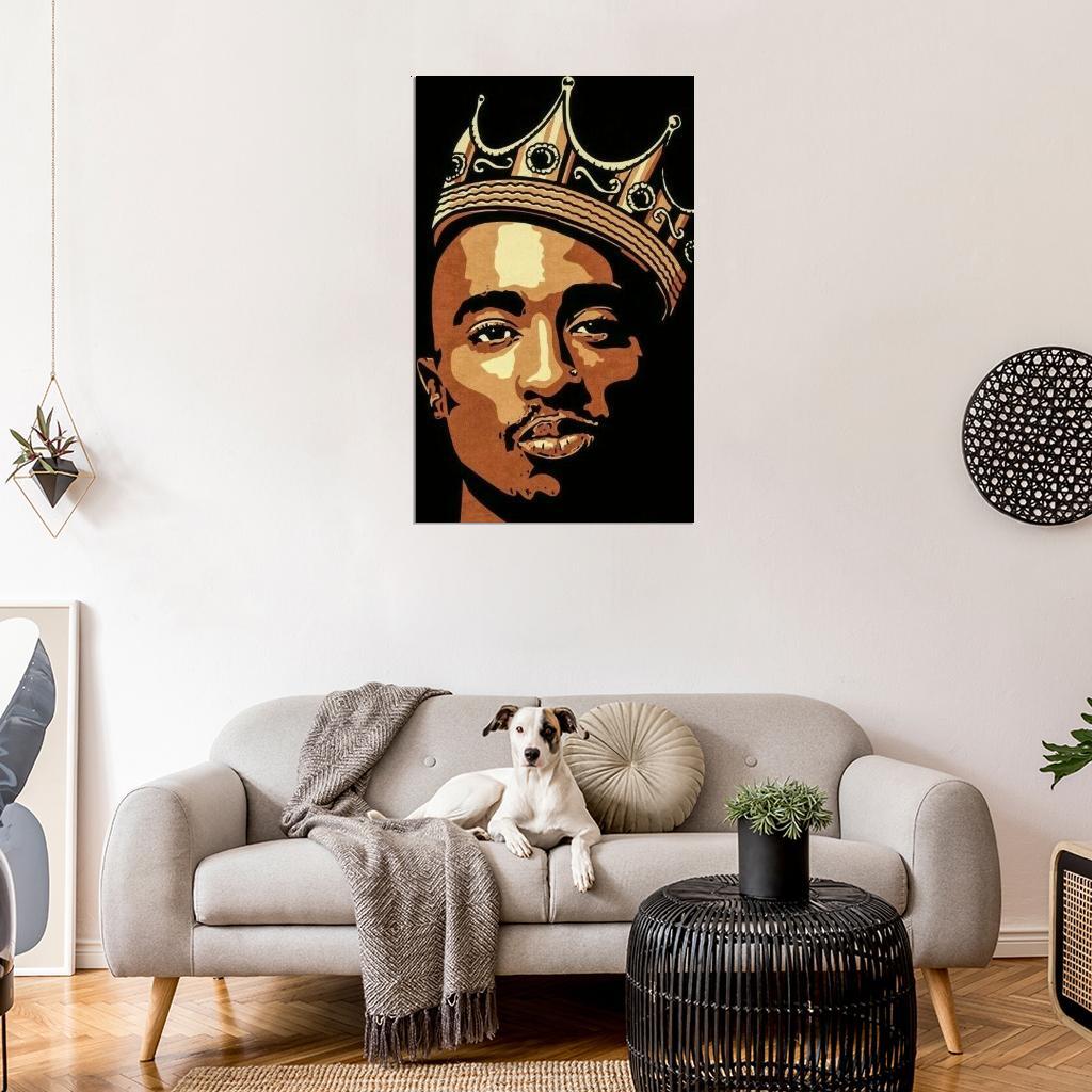 525292 TUPAC 2PAC SHAKUR 80s 90s Retro Vintage Photo 16x12 WALL