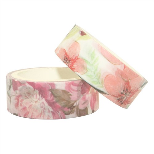 Floral Pattern Washi Tape 4M Nature Flower Scrapbooking Journaling Crafting Tape - Foto 14 di 37