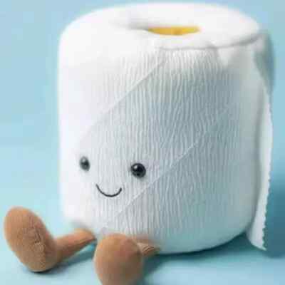 Plush Toilet Paper Roll 6'' Soft Stuffed Toy New with Tags Gift Idea