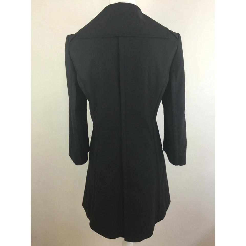 Trench Jacket ECCOCI mezcla algodón, negro, talla 2 Foto 3 de 4