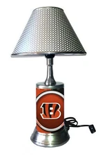 Cincinnati Bengals lamp with shade, desk lamp, table lamp