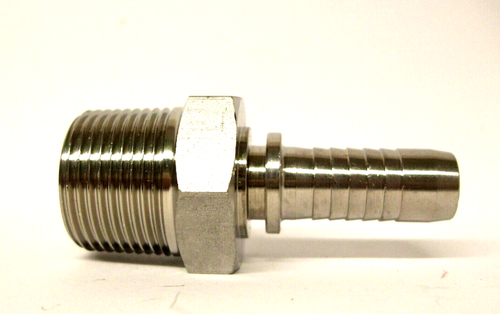 Dicsa 841141208 Stainless Steel Male Tapered 60º Cone 3/4" BSPT DN 1/2" Fitting - Picture 1 of 5