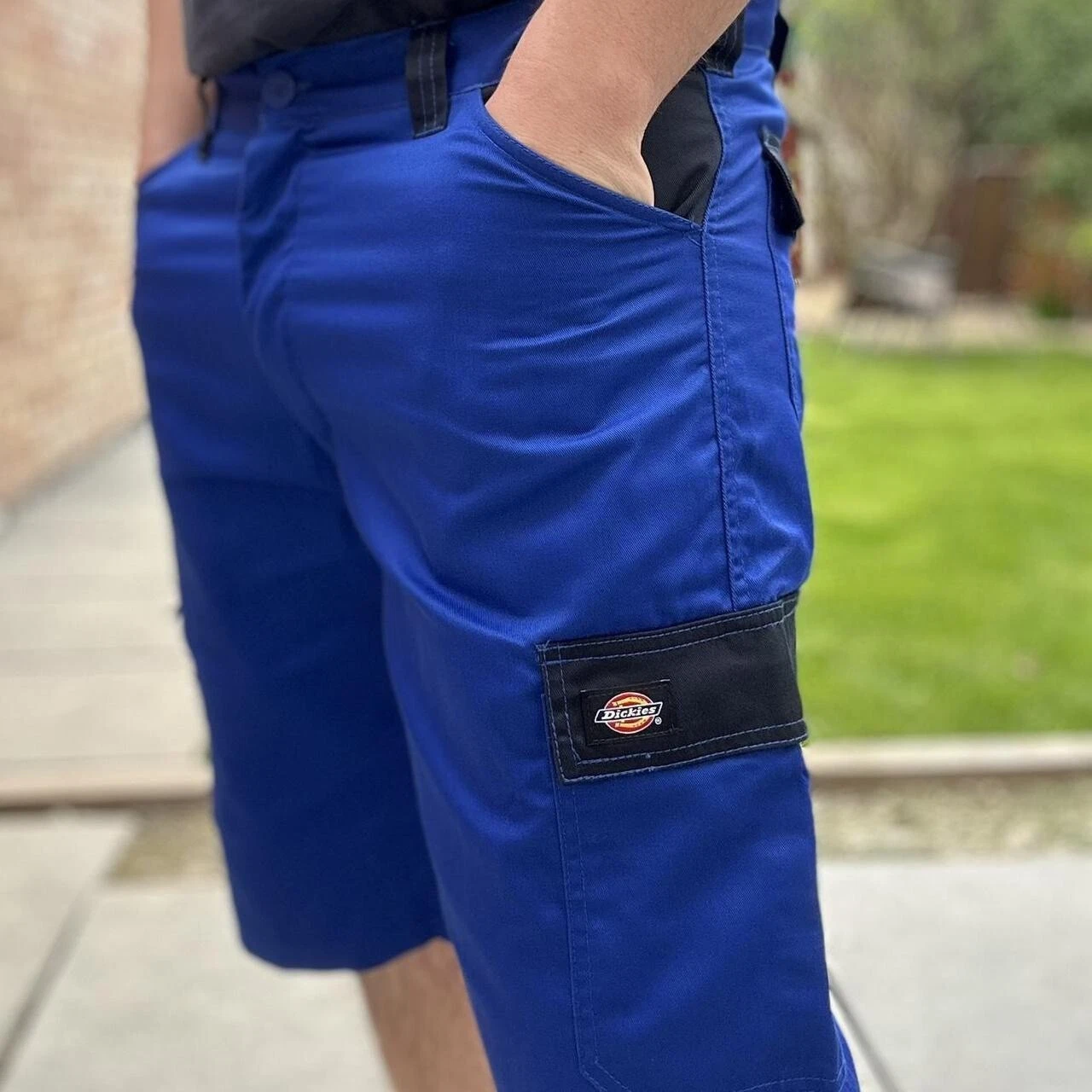 Dickies Blue Cargo Shorts Waist 40" Men's Festival Utility Shorts Mens Workwear