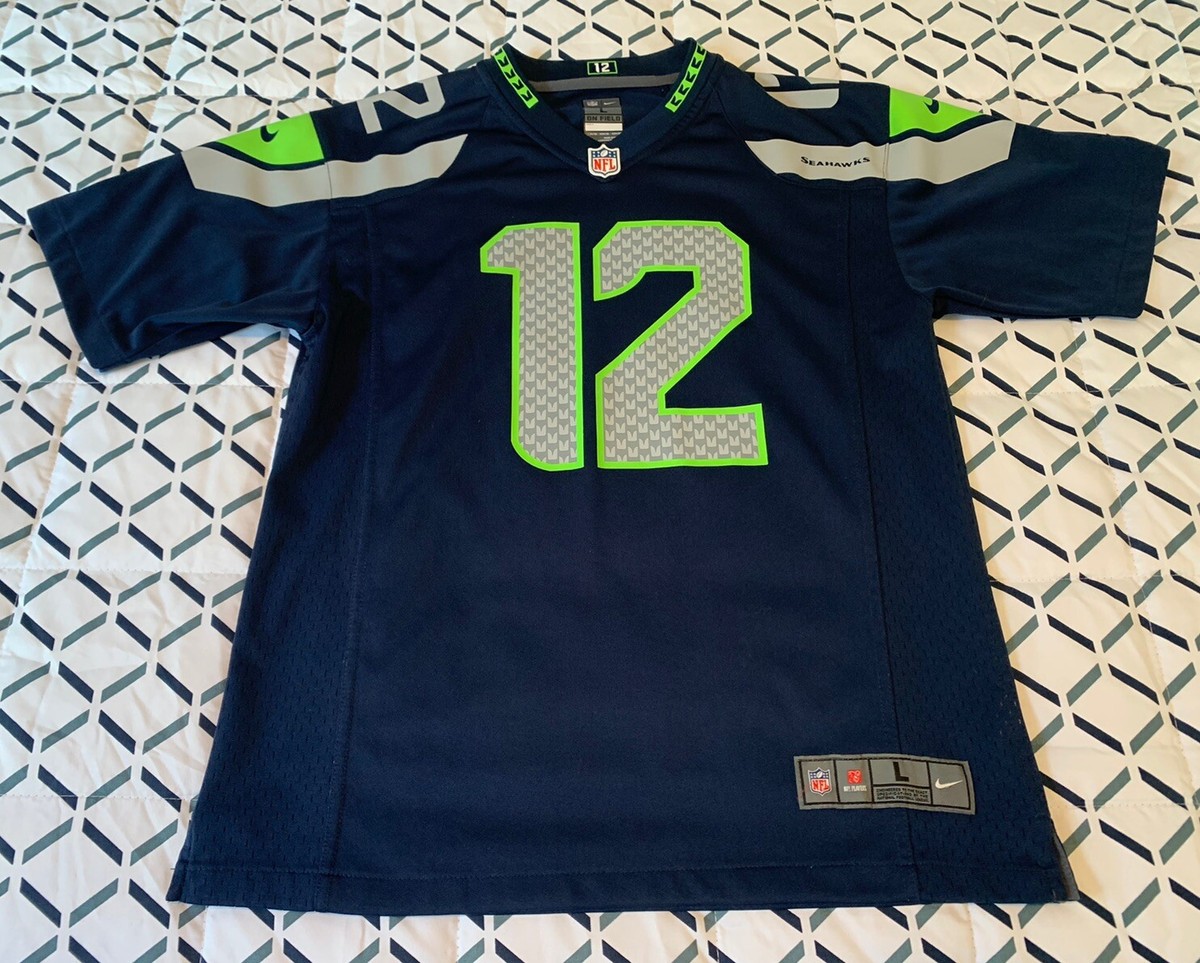 Seattle Seahawks #12 FAN 12th Man Blue Nike Youth Football Jersey