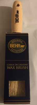 NEW Genuine BEHR Chalk Decorative Round WAX BRUSH Natural Bristle Designer Colle