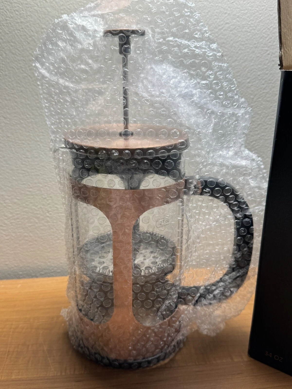 Coffee Maker French Press, Copper & Glass BAYKA 34 Ounce 1 Liter Classic Press