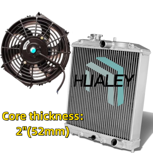 3 Row Aluminum Radiator+ 12"Fan Fit 1992-2000 1999 Civic EG EK DEL SOL ...