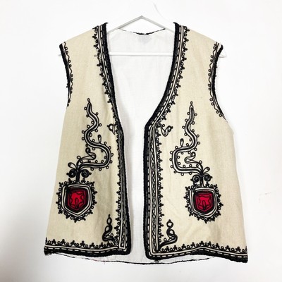 Traditional Handmade Sleeveless Romanian Vest Handmade Vintage 