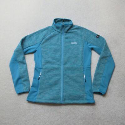 Regatta Jacke Fleece Damen UK 10 Grün Full Zip Outdoor Freizeit EU 36 Neu ohne Etikett