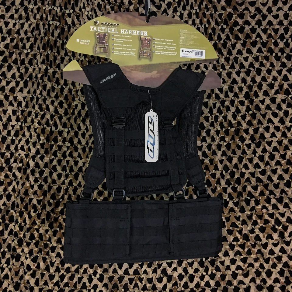 NUEVO Paquete de arnés chaleco de paintball Molle de asalto táctico tinte - negro Foto 2 de 4