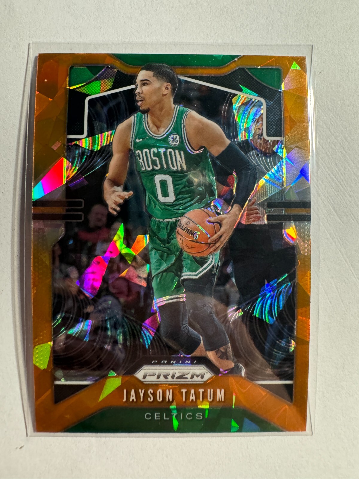 K162,220 - 2019-20 Panini Prizm Prizms Orange Ice #39 Jayson Tatum
