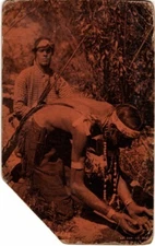 Wounded Indians Hiding From Cowboy Pursuers, W-417 Indian & Western Historical