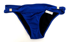 NWT Victoria's Secret Swim The Hottie Cheeky Bikini Bottom Ruched Blue Medium