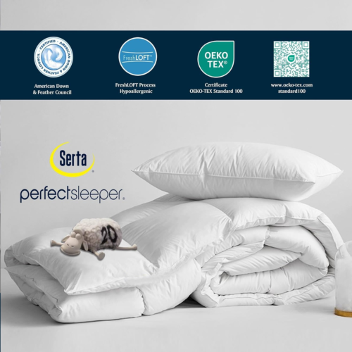 Goose Feather down Fiber Cotton Comforter Queen Size - 100% Cotton Duvet Insert - Picture 2 of 10