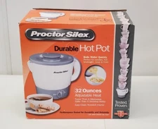Proctor Silex Electric Hot Pot 32oz Adjustable Heat Durable 48507 New In Box 