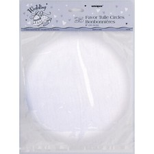 Favor Tulle Circles White 25CT