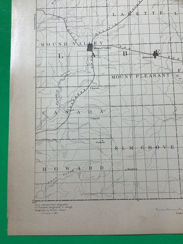 original 1902 USGS map of Parsons, KS & Oswego, Chetopa, Mound Valley - Picture 10 of 12
