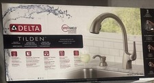 Delta Tilden Double Handle Pull-out Kitchen Faucet with Sprayer