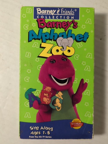 Barneys Alphabet Zoo (VHS 1994) Lyons Friends Sing Along WHITE TAPE RARE CULT