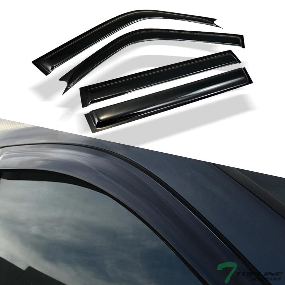 Topline For 1996-2000 Toyota Rav4 4 Door Sun Rain Guard Vent Shade Window Visors - Image 3 of 4