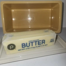 Vintage Tupperware Butter Keeper Dish Cover 639-11 & 638-11 Made in USA