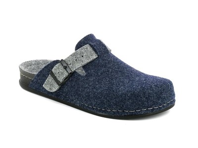 CIABATTE PANTOFOLE IN FELTRO UOMO GRUNLAND INVERNO CI1016 REPS BLU/GRIGIO |  eBay