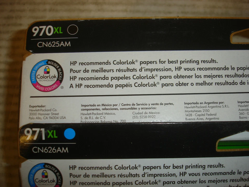 Hewlett Packard OfficeJet Pro X451DN 970XL/971XL CN625AM CN626AM CN627AM CN628AM Foto 3 de 4