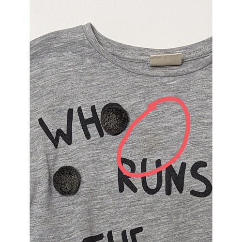 Zara Girls T-shirt with faux fur appliques Size 5 - Picture 10 of 10