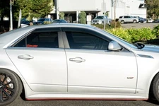For 08-13 Cadillac CTS Arcylic Plastic Tape-On Side Window Visors Rain Guards
