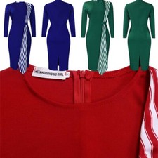 Slimming Plus Size Plus Size Dress Pencil Skirt Graceful Sheath round Neck