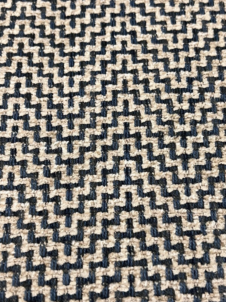 GP & J Baker Woven Chevron Zig Zag Fabric- Glanville / Indigo 7 yds BF10873.680 - Image 2 of 4