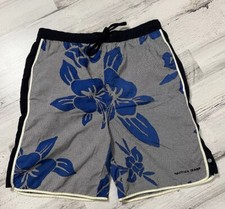 Nautica Mens Tropical Swim Trunks Size XL White Polyester Mesh Lining RN 67835