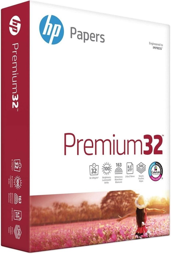 HP Paper Printer | 8.5 x 11 Paper | Premium 32 lb | 1 Ream - 500 Sheets