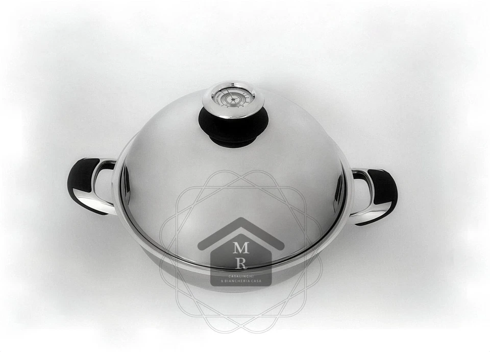 BISTECCHIERA CON COPERCHIO ACCIAIO INOX 18/10 INDUZIONE PREZIOSA - Immagine 3 di 4