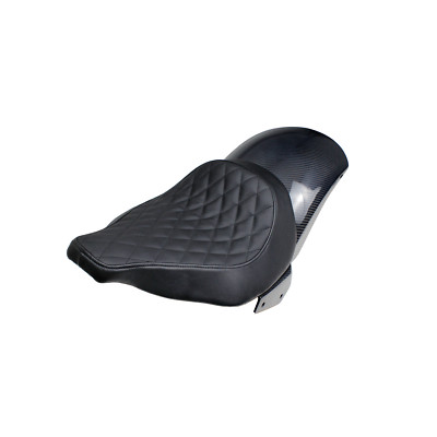 Black Carbon Fiber Rear Fender w/ Diamond Seat for Harley 2018+ Breakout FLFB/S