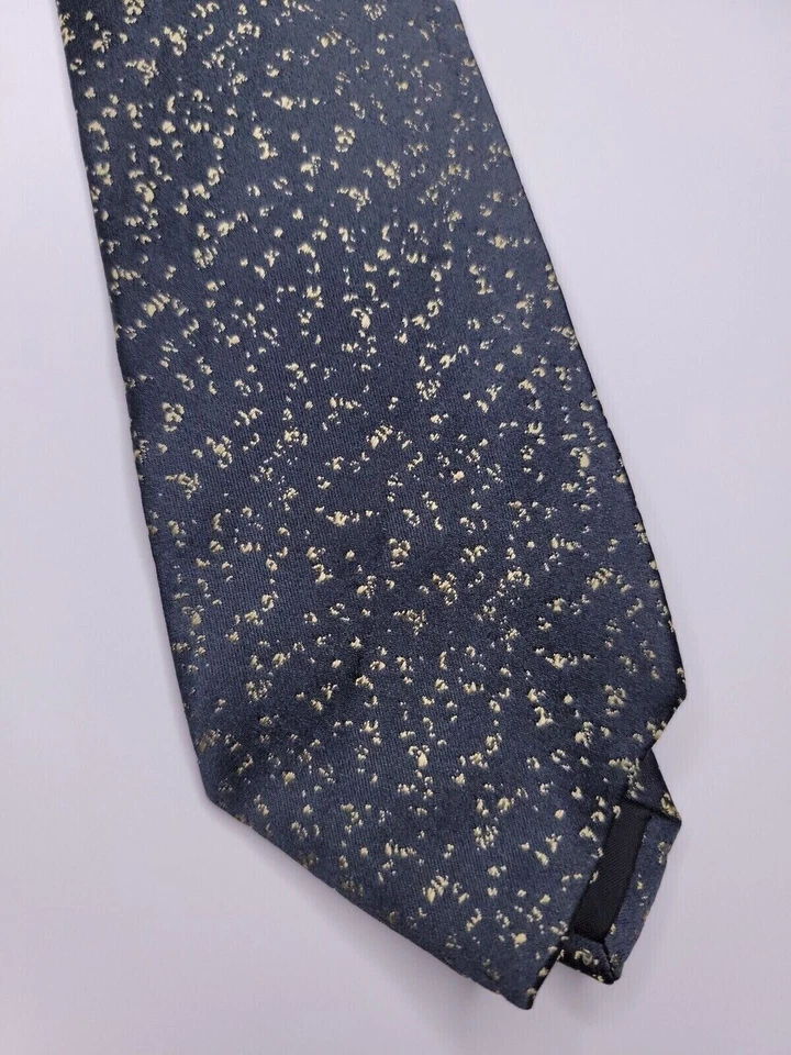 Alfani 男式正式领带 60 英寸长 x 3 英寸宽黑色/金色领带 — 第 2/4 张图片